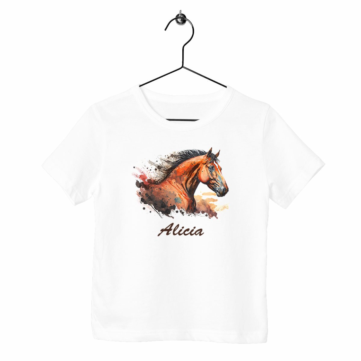 T-shirt enfant Tête de cheval personnalisable