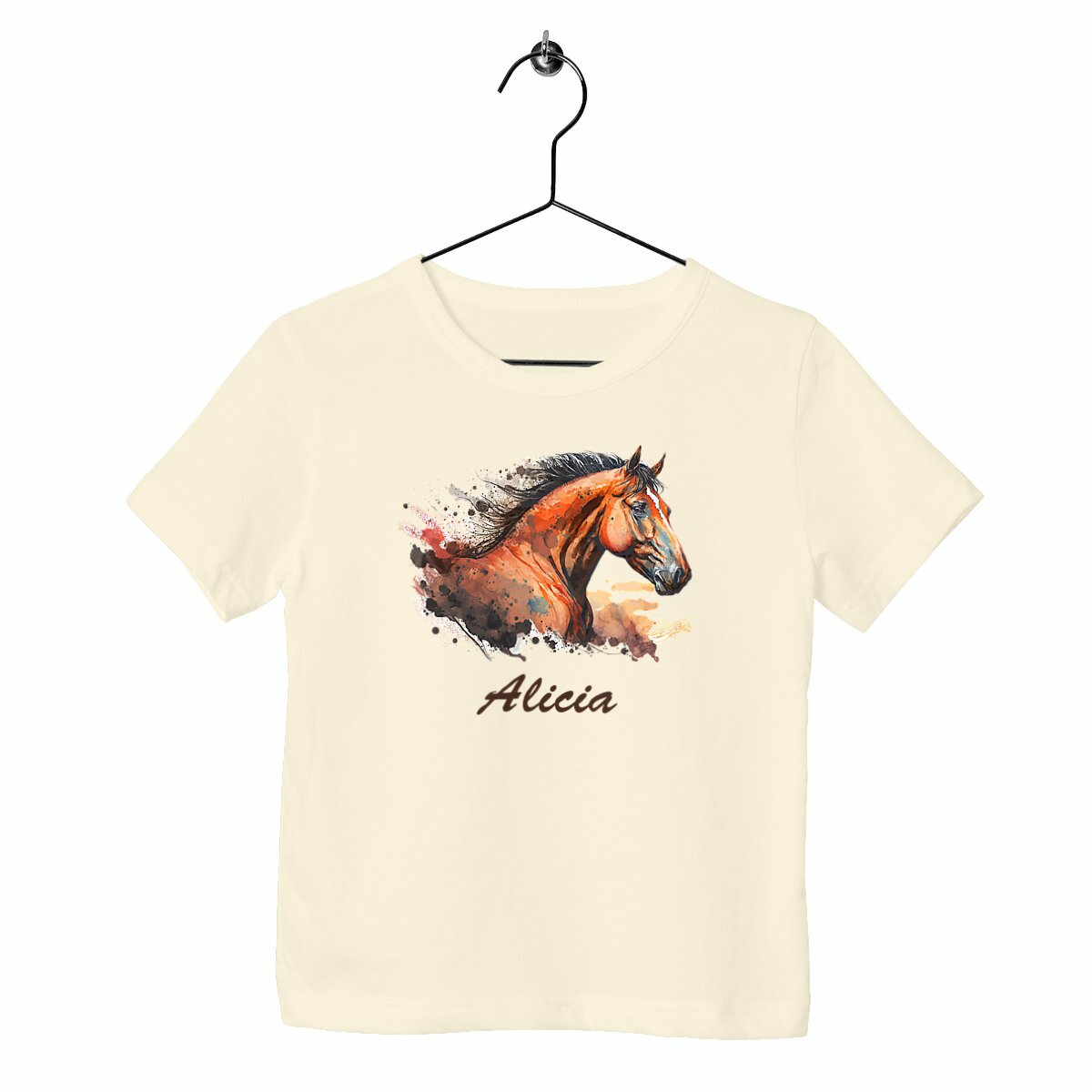 T-shirt enfant Tête de cheval personnalisable