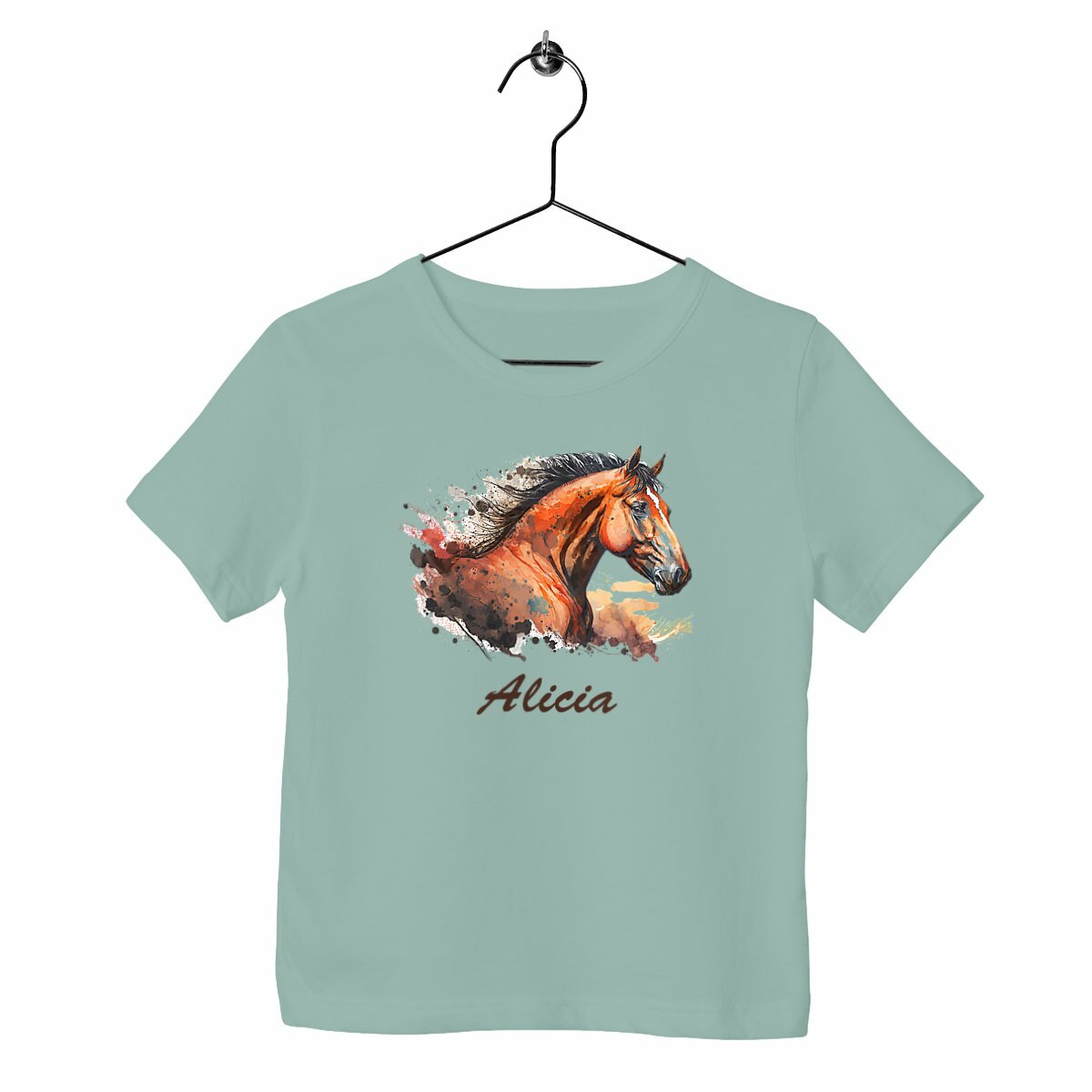 T-shirt enfant Tête de cheval personnalisable