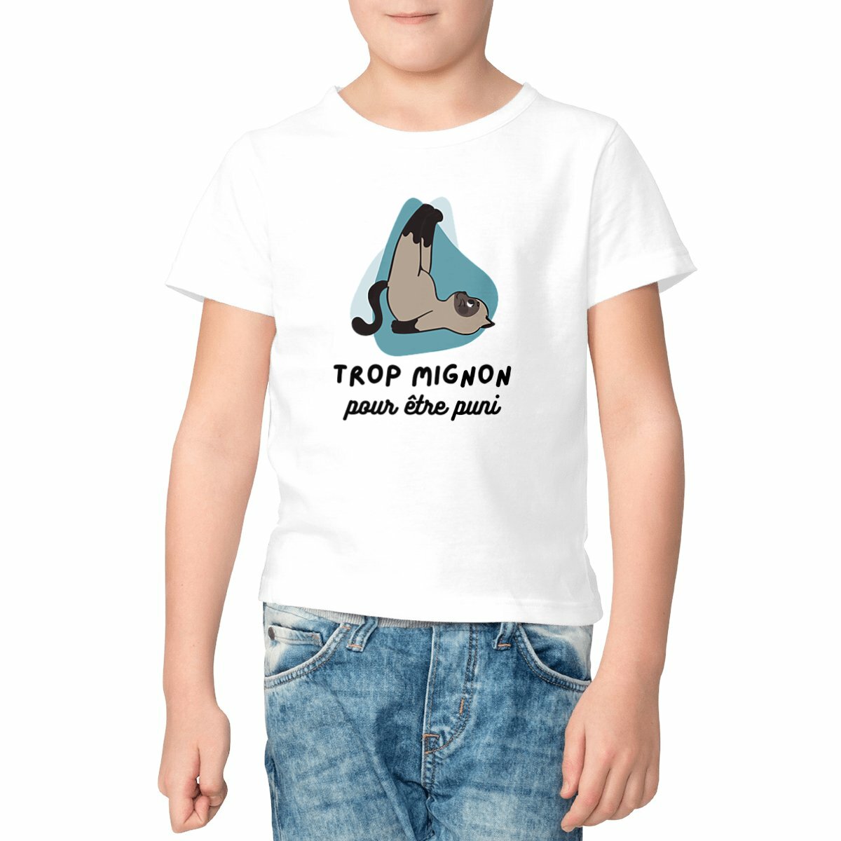 T-shirt enfant Trop mignon pour être puni