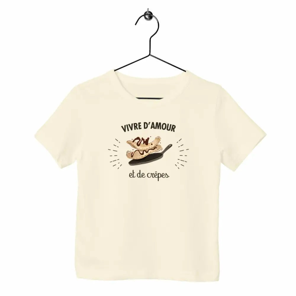 T-shirt enfant - Vivre d'amour et de crêpes