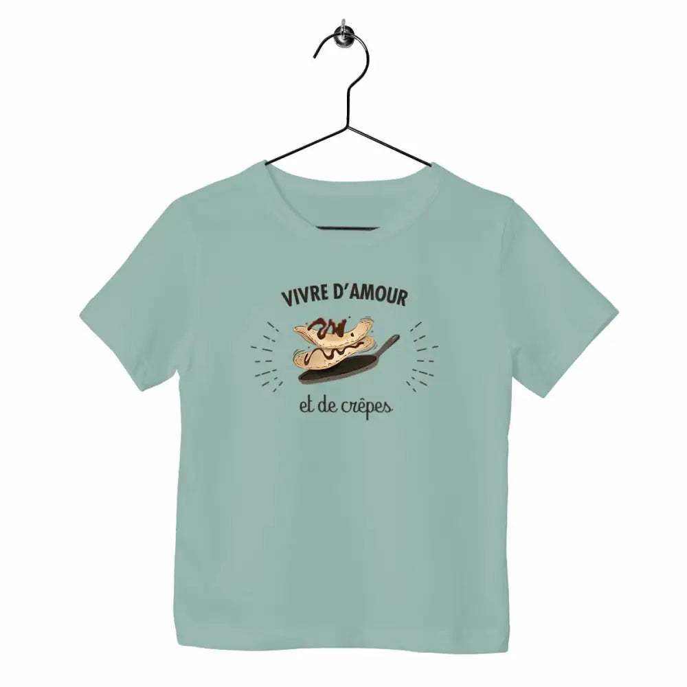 T-shirt enfant - Vivre d'amour et de crêpes