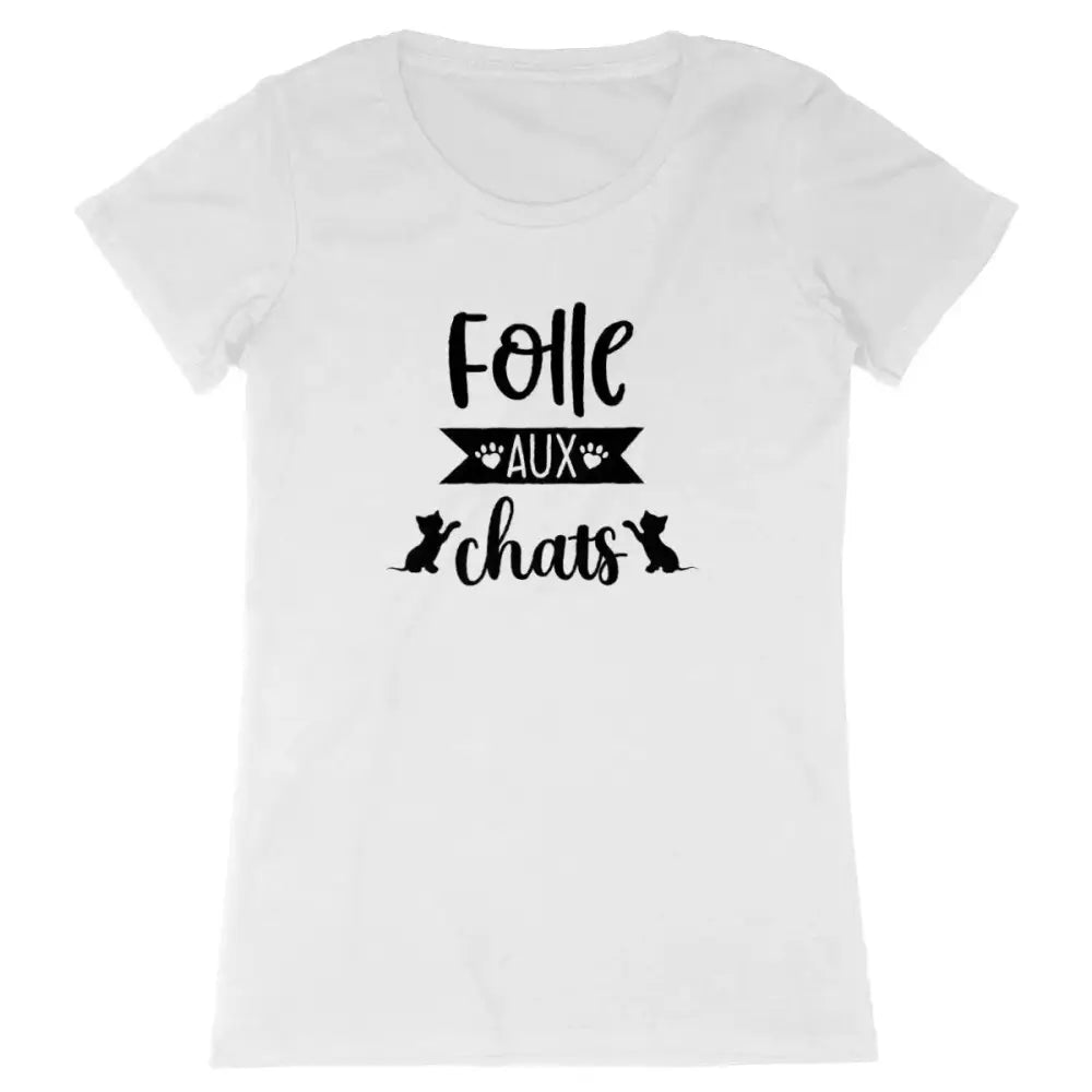 T-shirt femme Folle aux chats