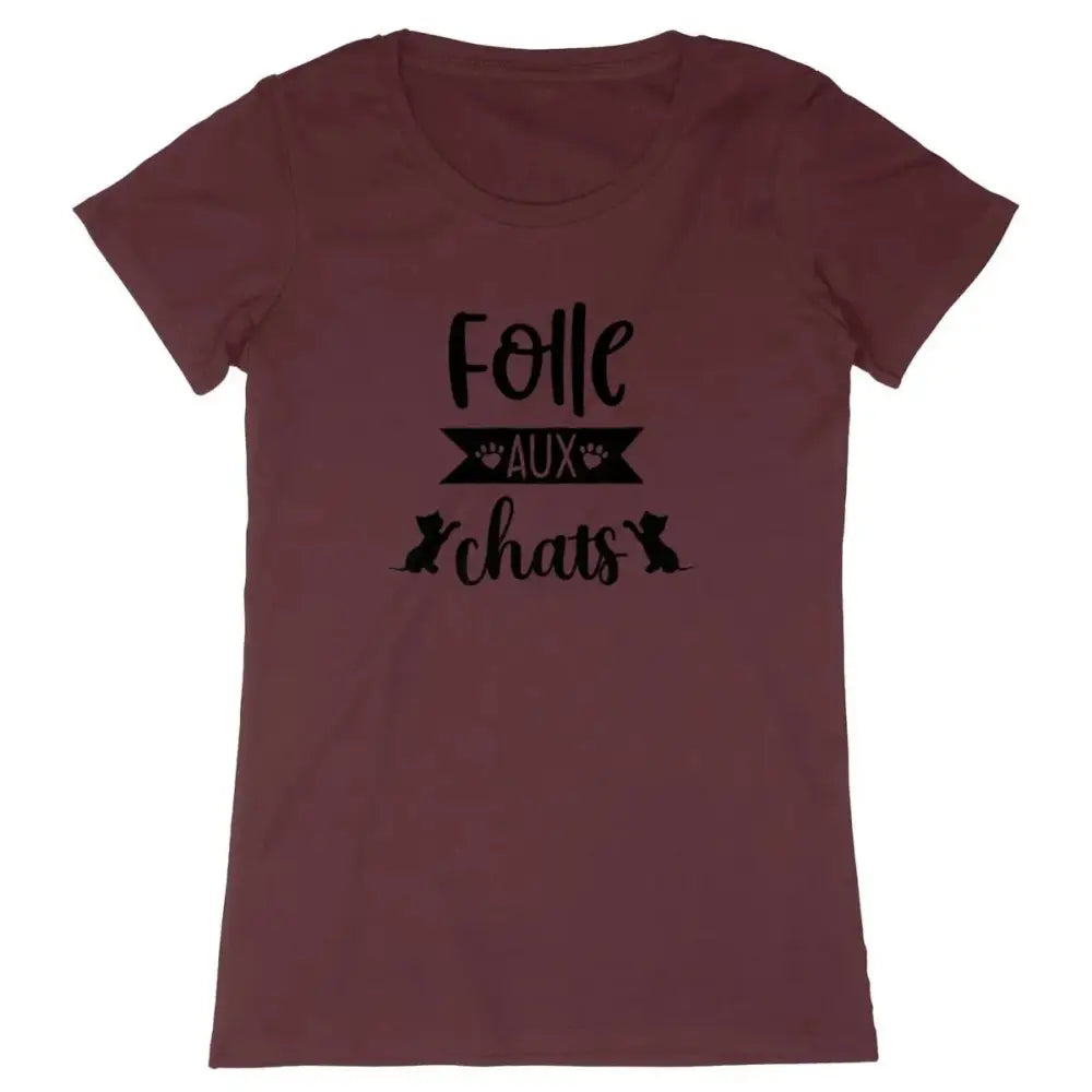 T-shirt femme Folle aux chats