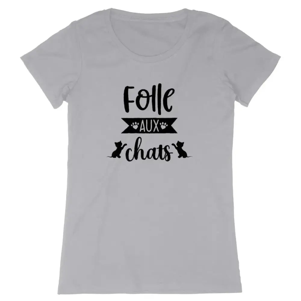 T-shirt femme Folle aux chats