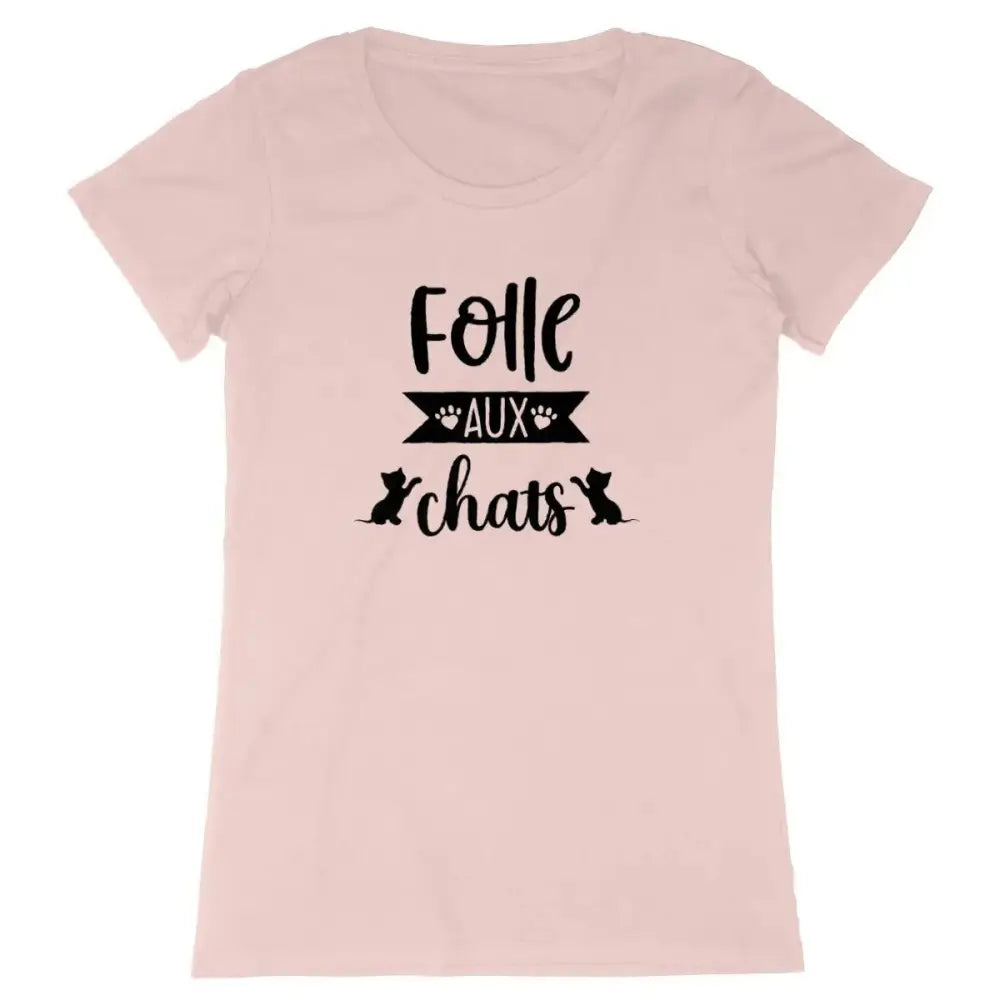 T-shirt femme Folle aux chats