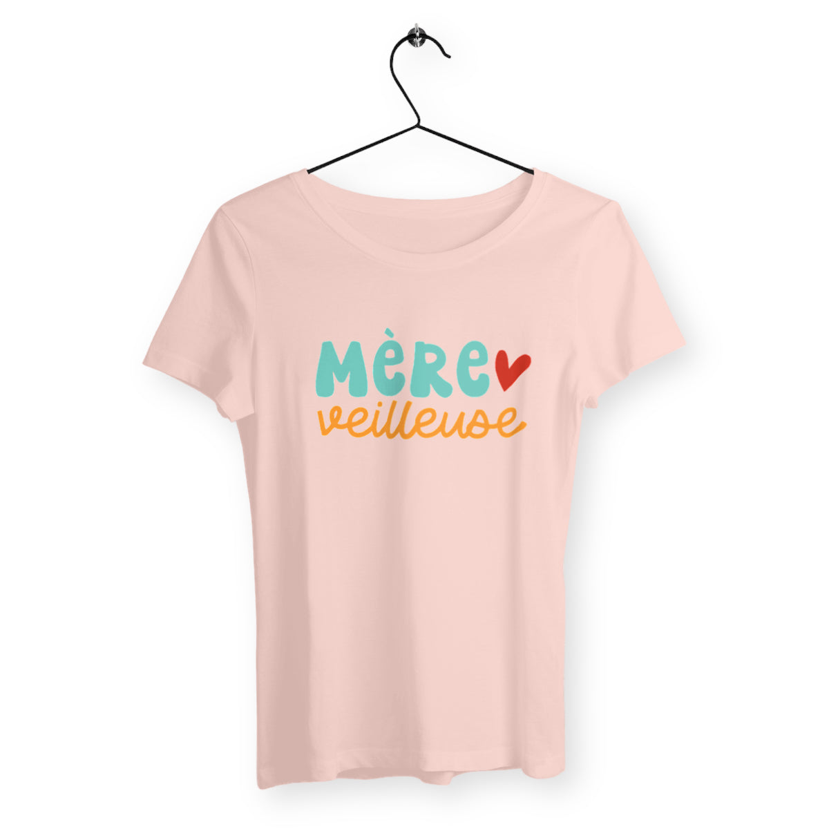 T-shirt femme avec l'inscription 'Mère Veilleuse', un design doux et tendre, parfait pour célébrer le rôle protecteur et lumineux d'une maman.