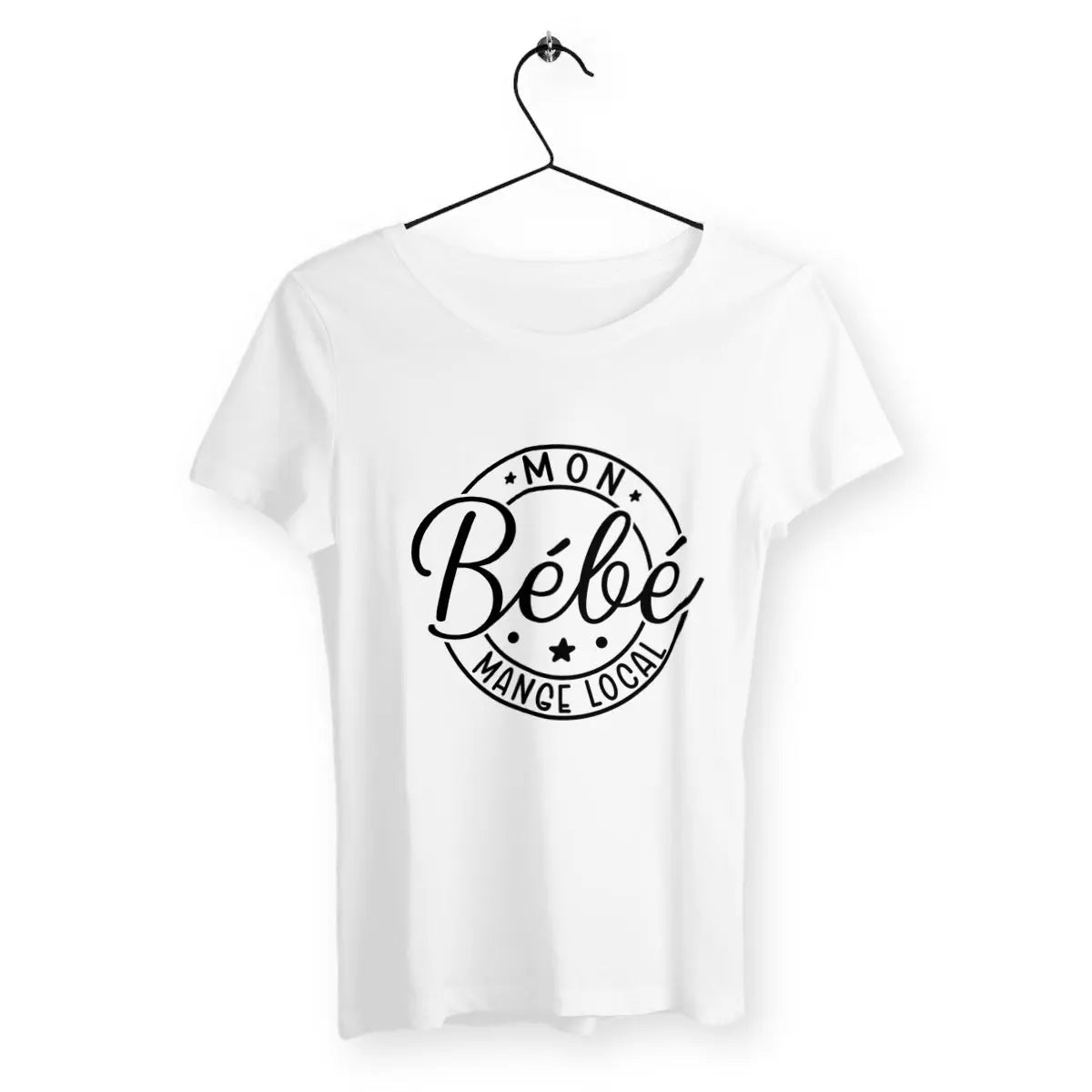 T-shirt femme - Mon bébé mange local - Blanc / XS - Premium