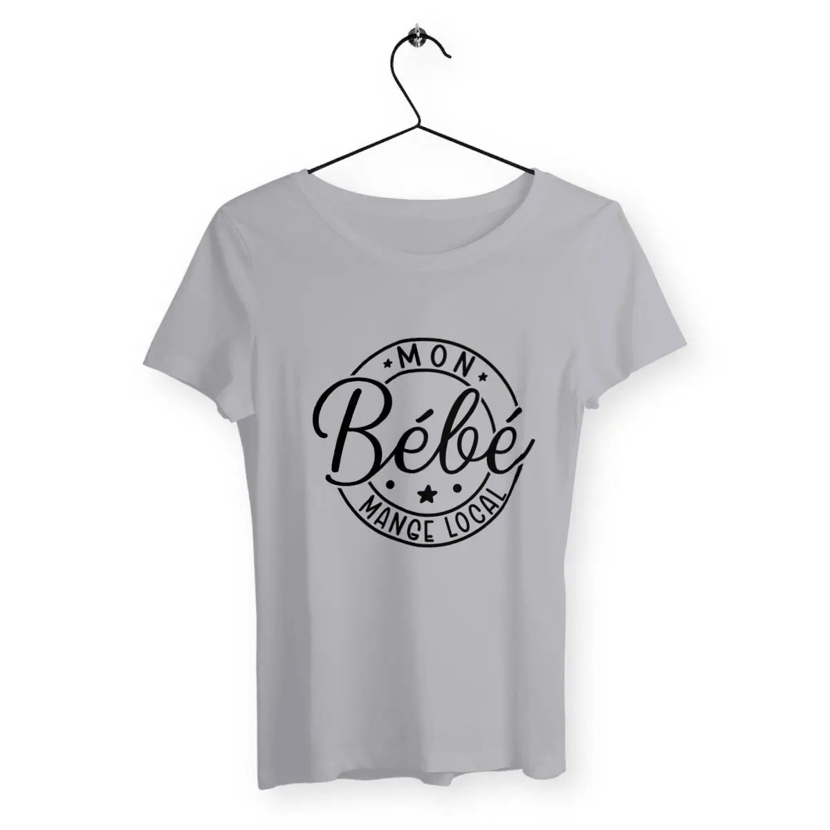 T-shirt femme - Mon bébé mange local - Gris / XS - Premium