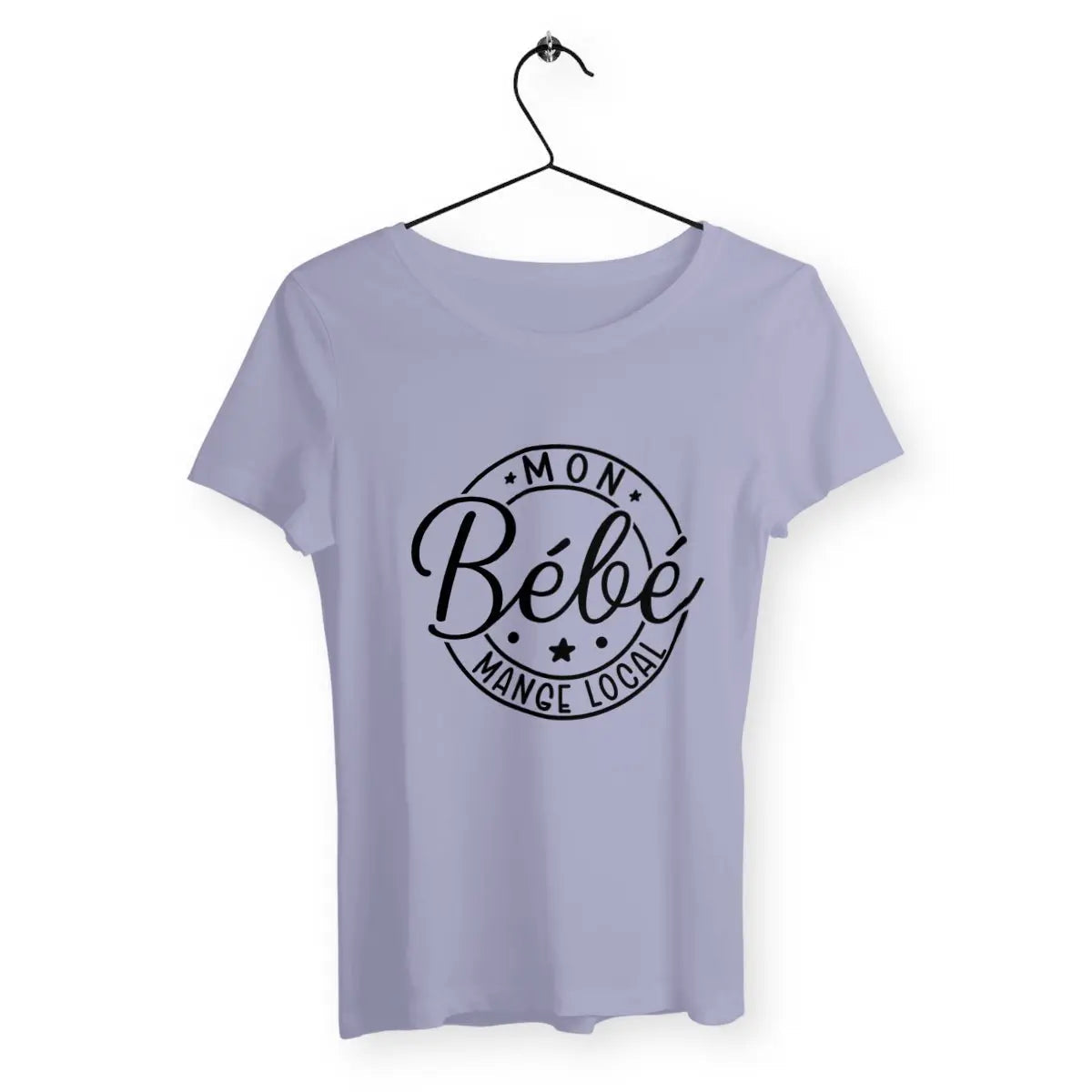 T-shirt femme - Mon bébé mange local - Lavande / XS - Premium
