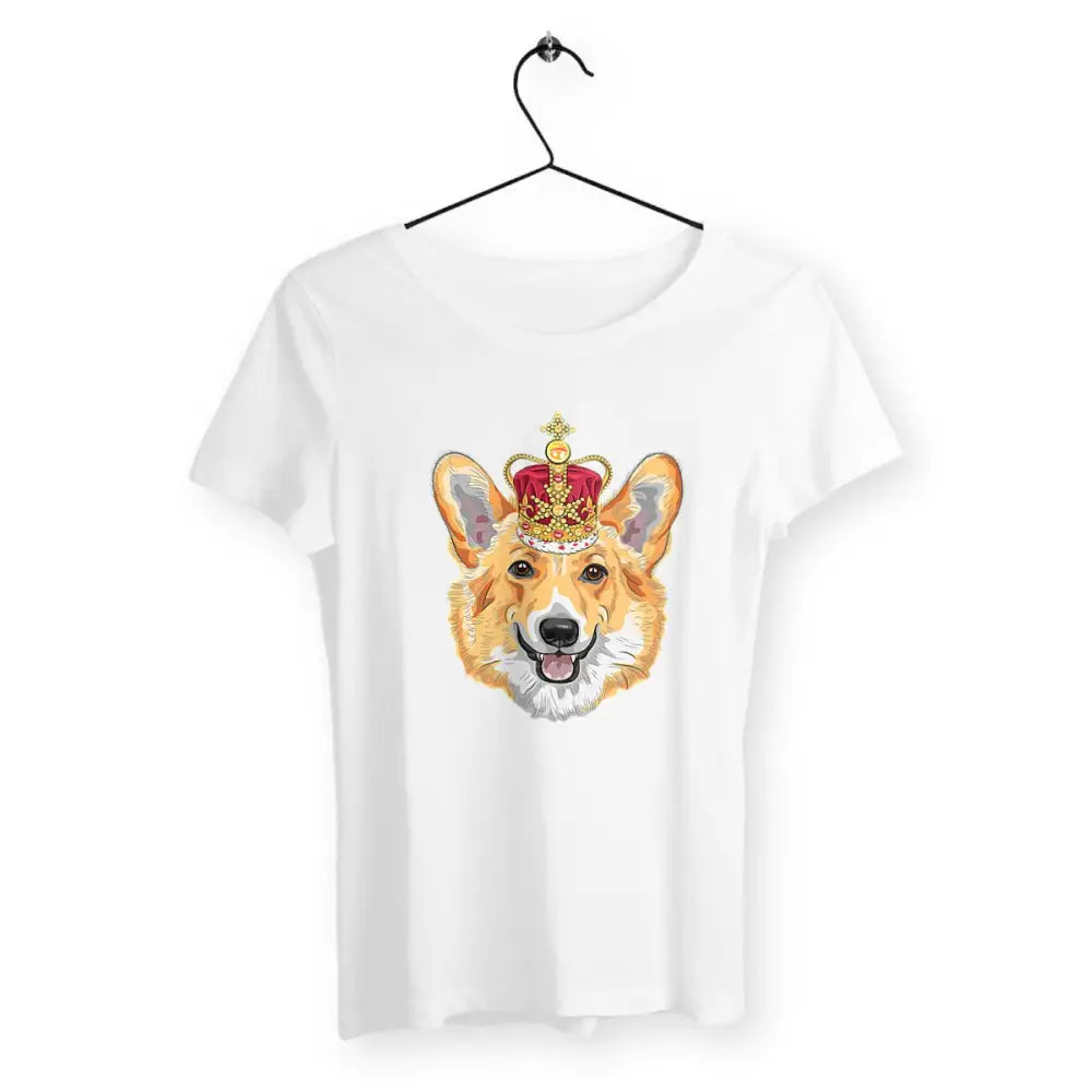T-shirt femme avec l'inscription "Welsh Corgi" – Un design mignon et adorable pour les amoureuses de cette race de chien. Parfait pour afficher votre amour pour les Corgis avec style et originalité !