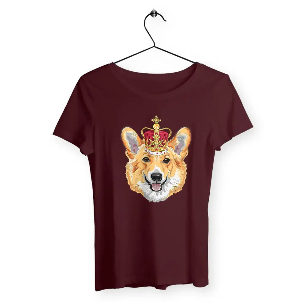 T-shirt femme avec l'inscription "Welsh Corgi" – Un design mignon et adorable pour les amoureuses de cette race de chien. Parfait pour afficher votre amour pour les Corgis avec style et originalité !