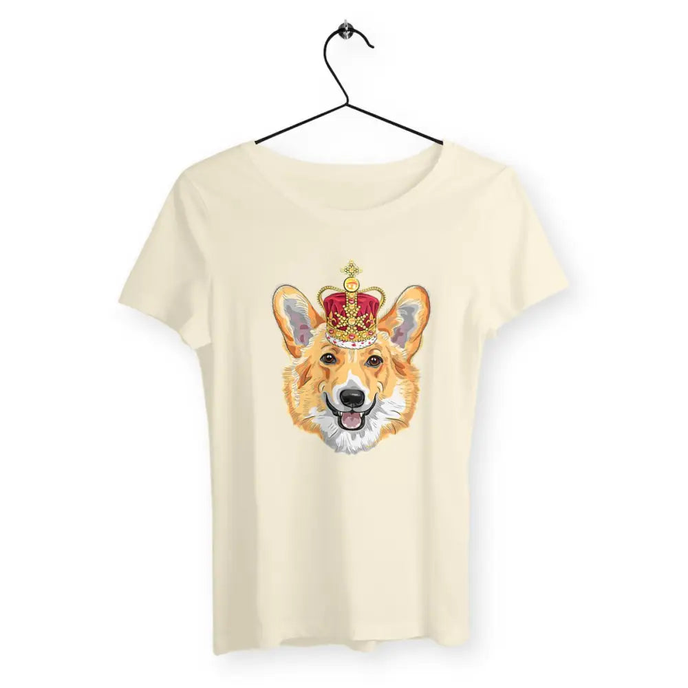 T-shirt femme avec l'inscription "Welsh Corgi" – Un design mignon et adorable pour les amoureuses de cette race de chien. Parfait pour afficher votre amour pour les Corgis avec style et originalité !