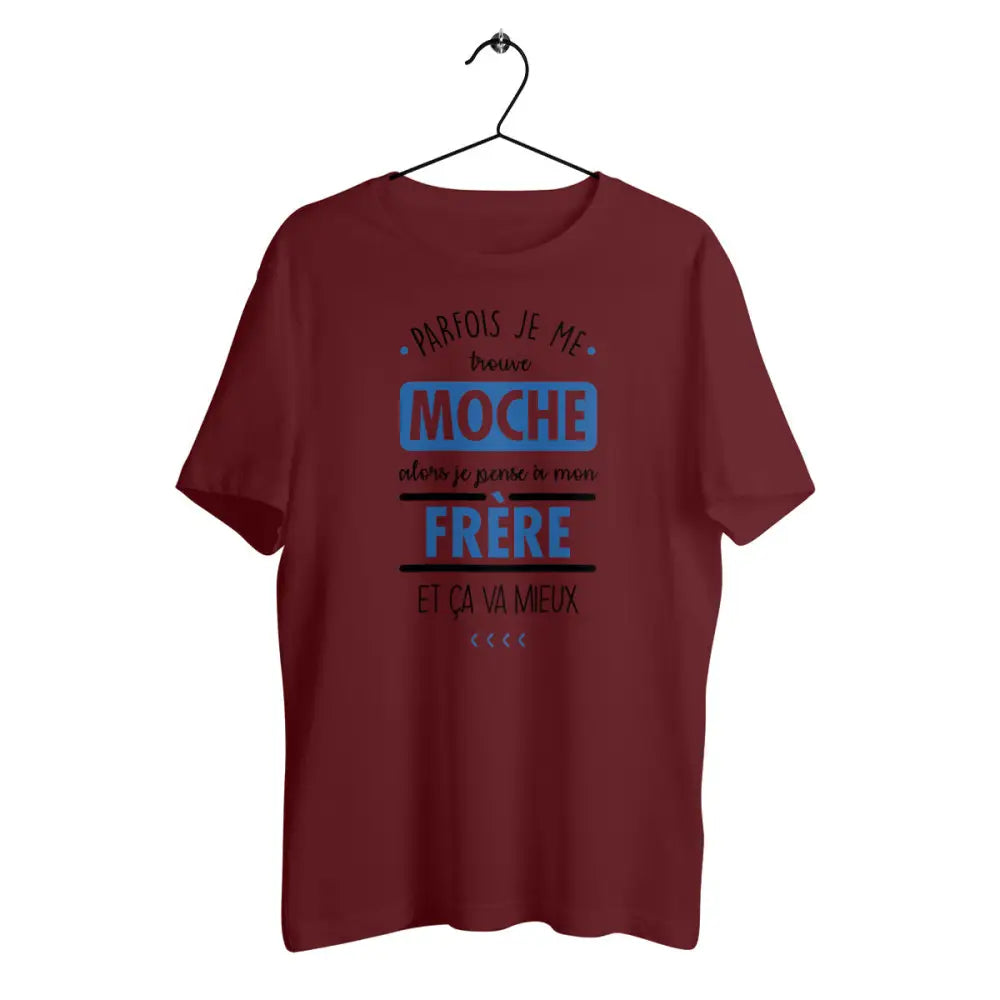 T-shirt homme en coton bio Alors je pense à mon frère - face_3
