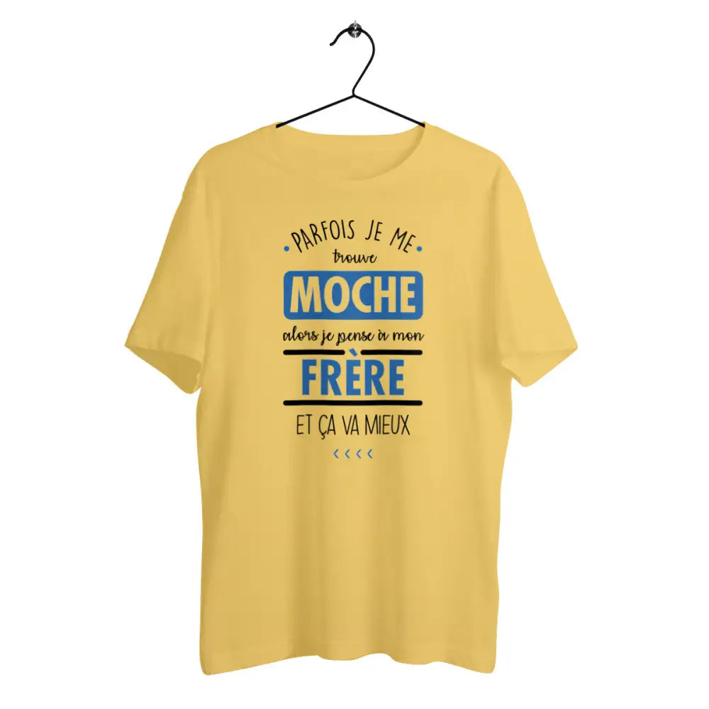 T-shirt homme en coton bio Alors je pense à mon frère - face_4