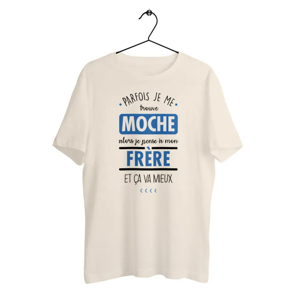 T-shirt homme en coton bio Alors je pense à mon frère - face_7