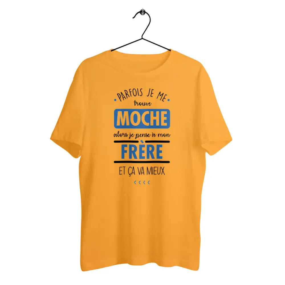 T-shirt homme en coton bio Alors je pense à mon frère - face_5