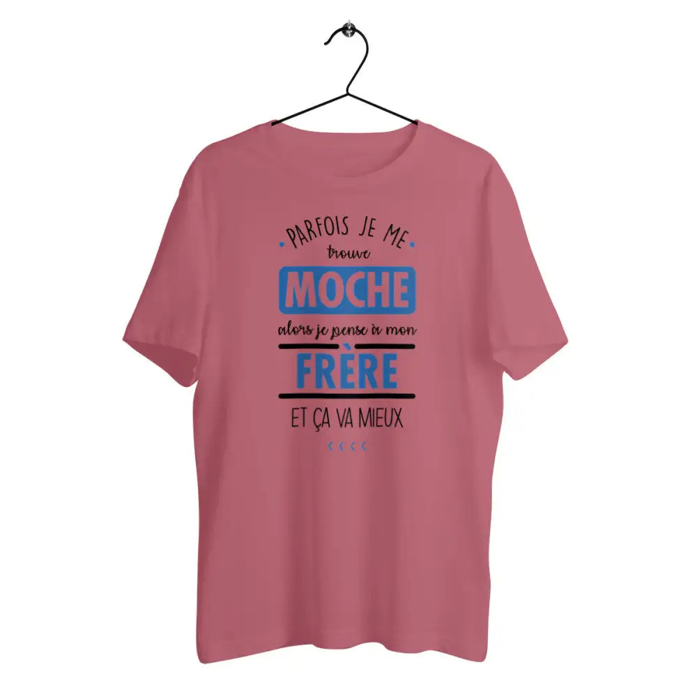 T-shirt homme en coton bio Alors je pense à mon frère - face_6