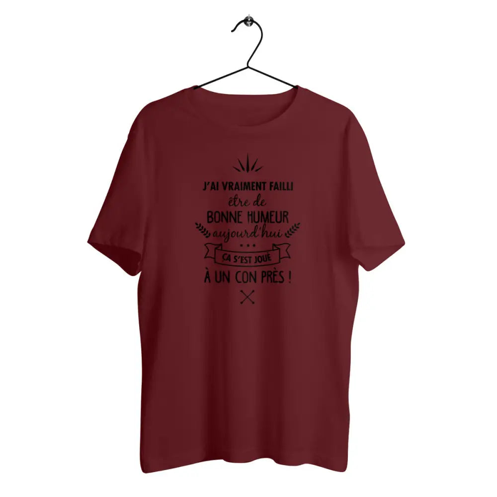 T-shirt homme en coton bio Ça s'est joué à un con près