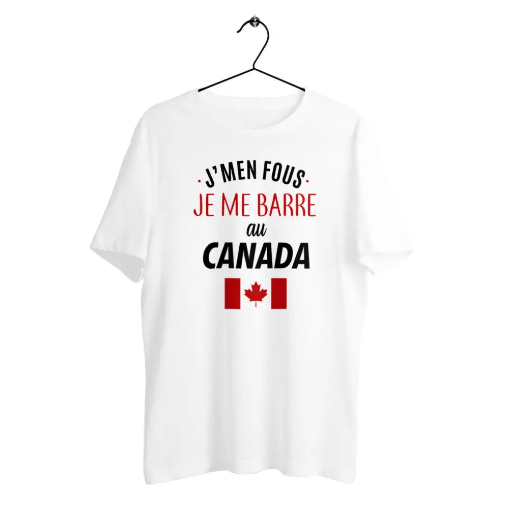 T-shirt homme en coton bio Je me barre au Canada