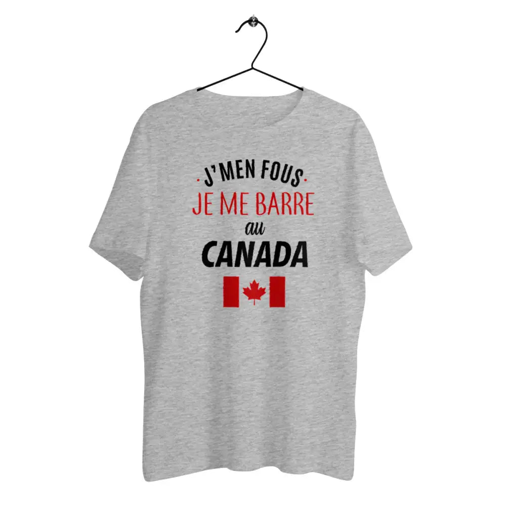 T-shirt homme en coton bio Je me barre au Canada
