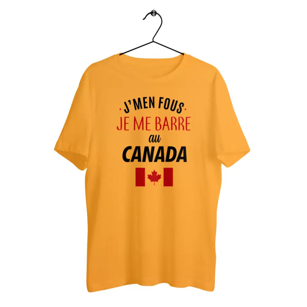 T-shirt homme en coton bio Je me barre au Canada