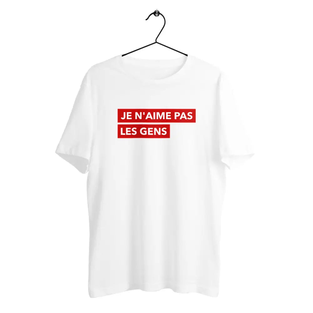 T-shirt homme en coton bio Je n'aime pas les gens
