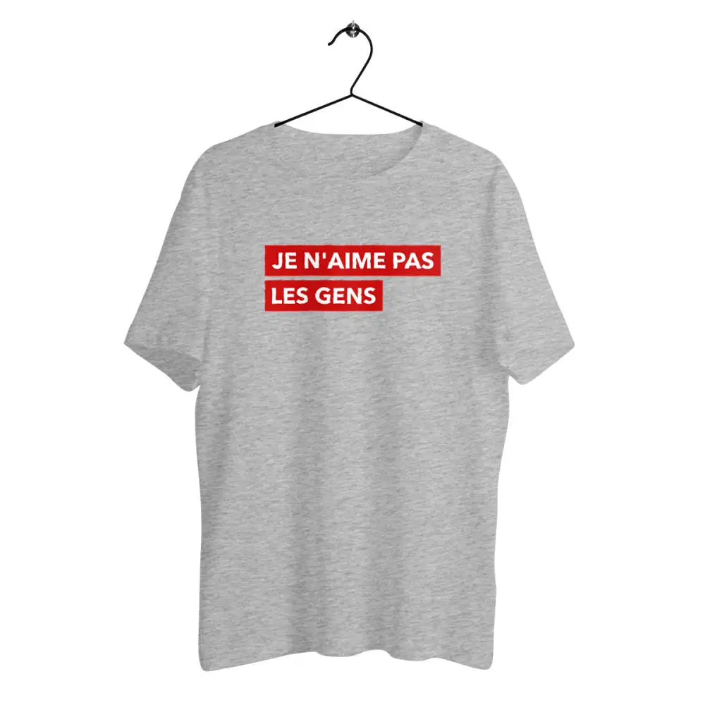 T-shirt homme en coton bio Je n'aime pas les gens