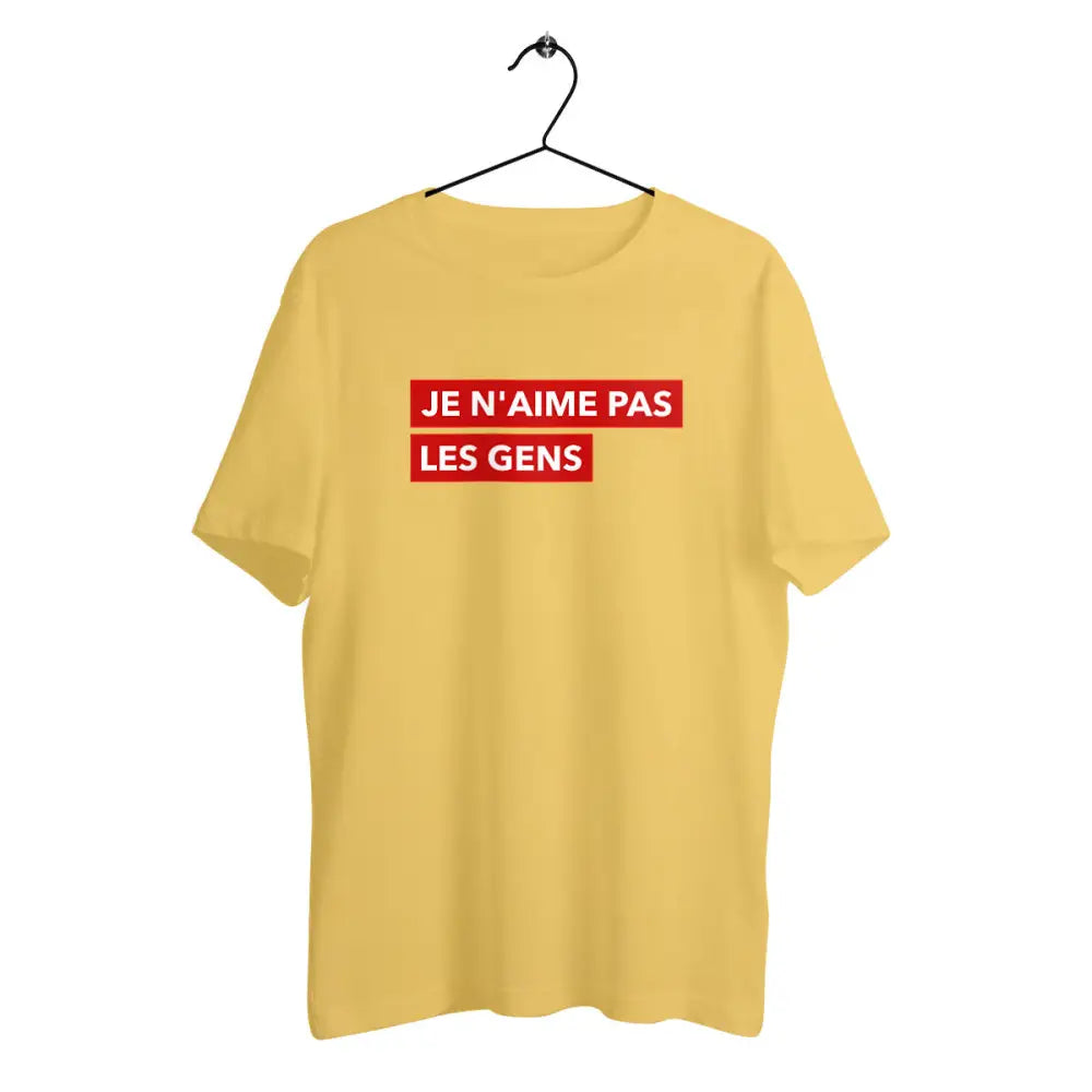 T-shirt homme en coton bio Je n'aime pas les gens