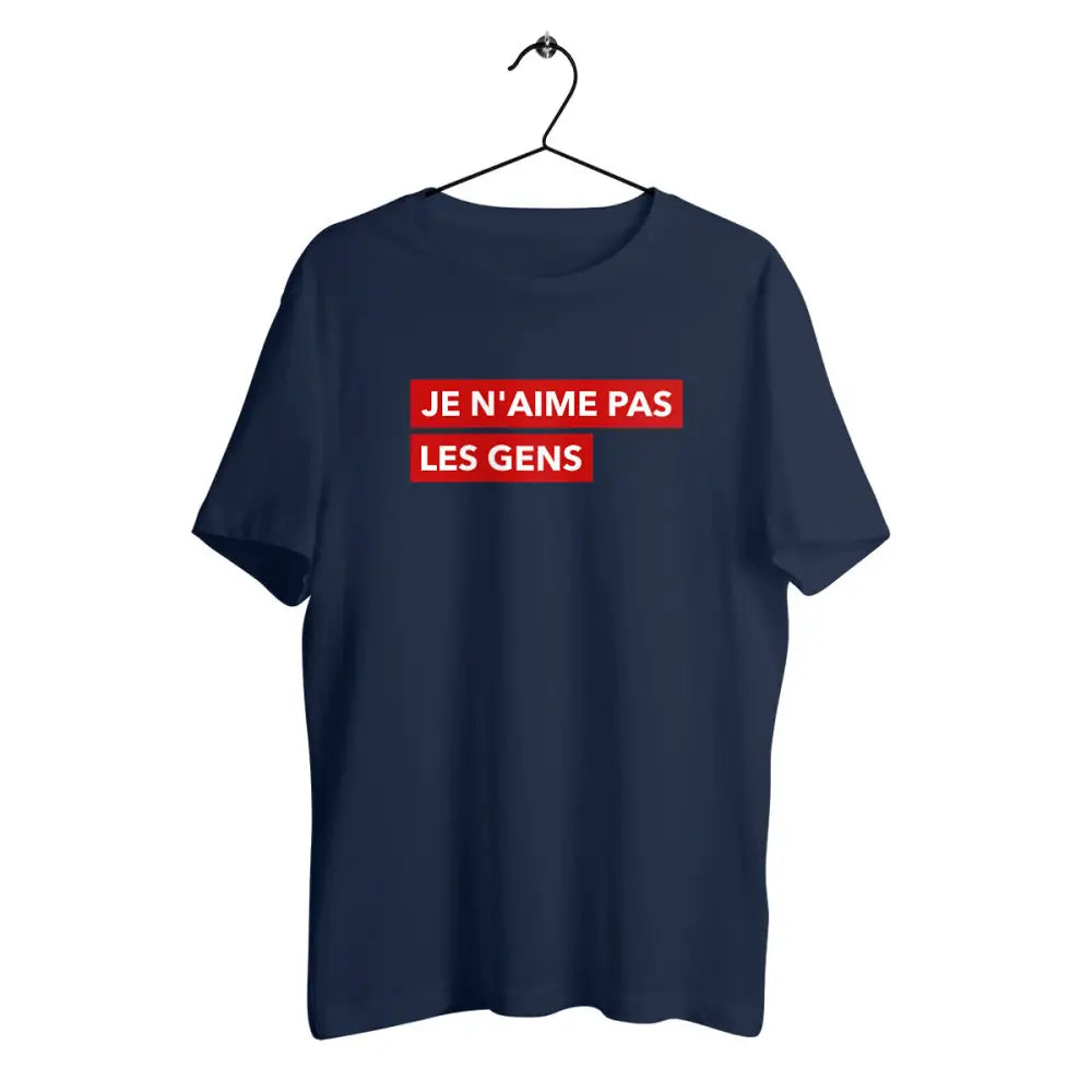 T-shirt homme en coton bio Je n'aime pas les gens