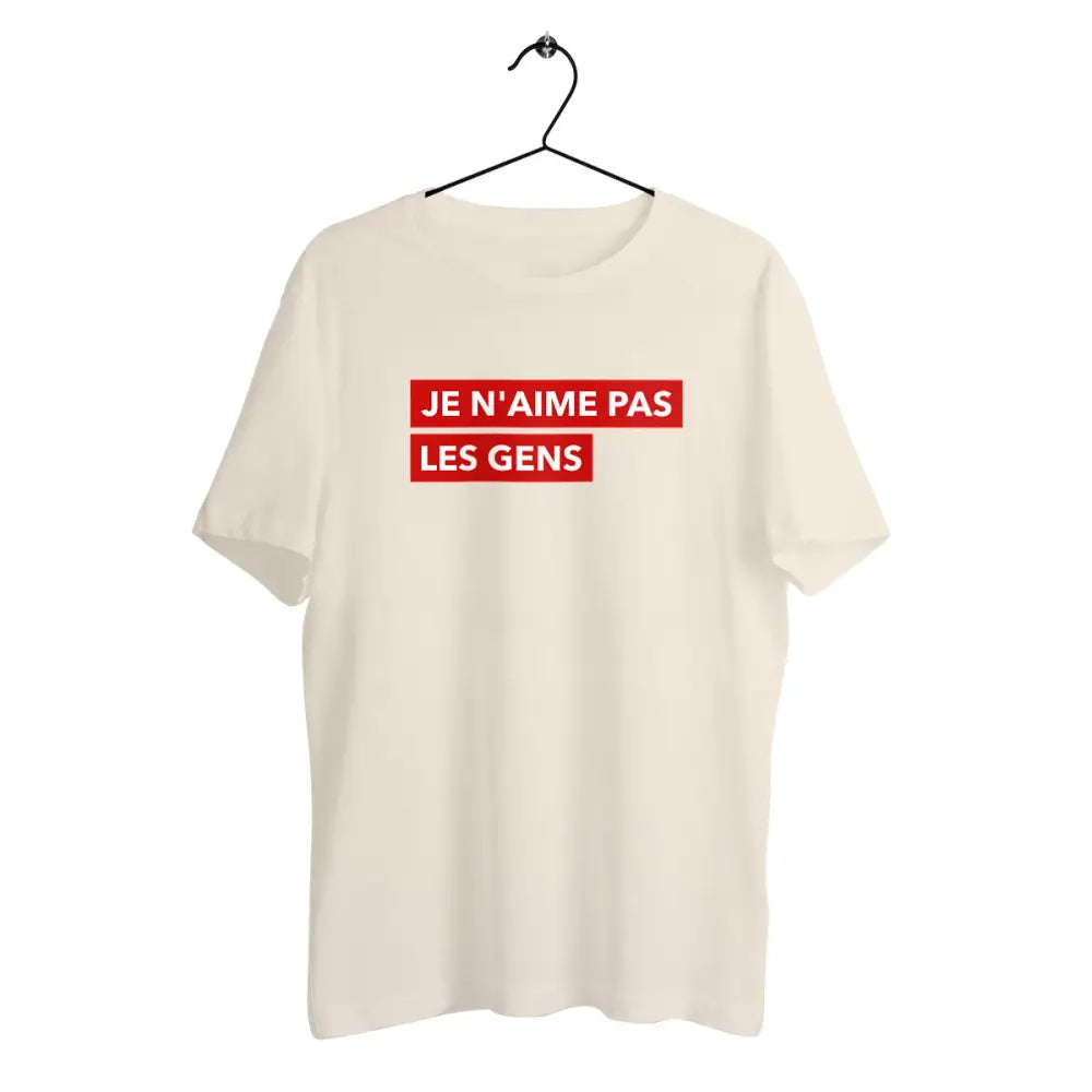 T-shirt homme en coton bio Je n'aime pas les gens