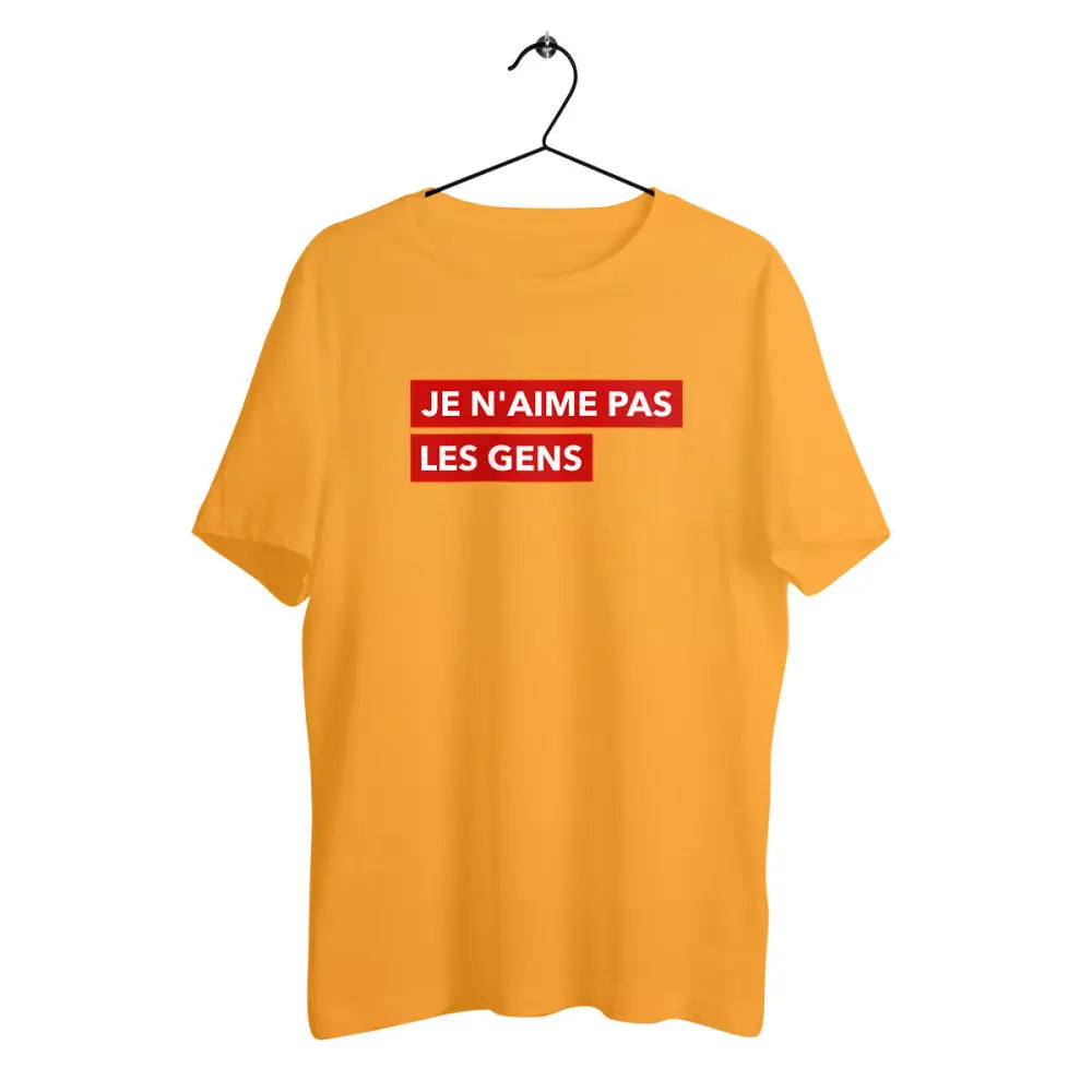 T-shirt homme en coton bio Je n'aime pas les gens