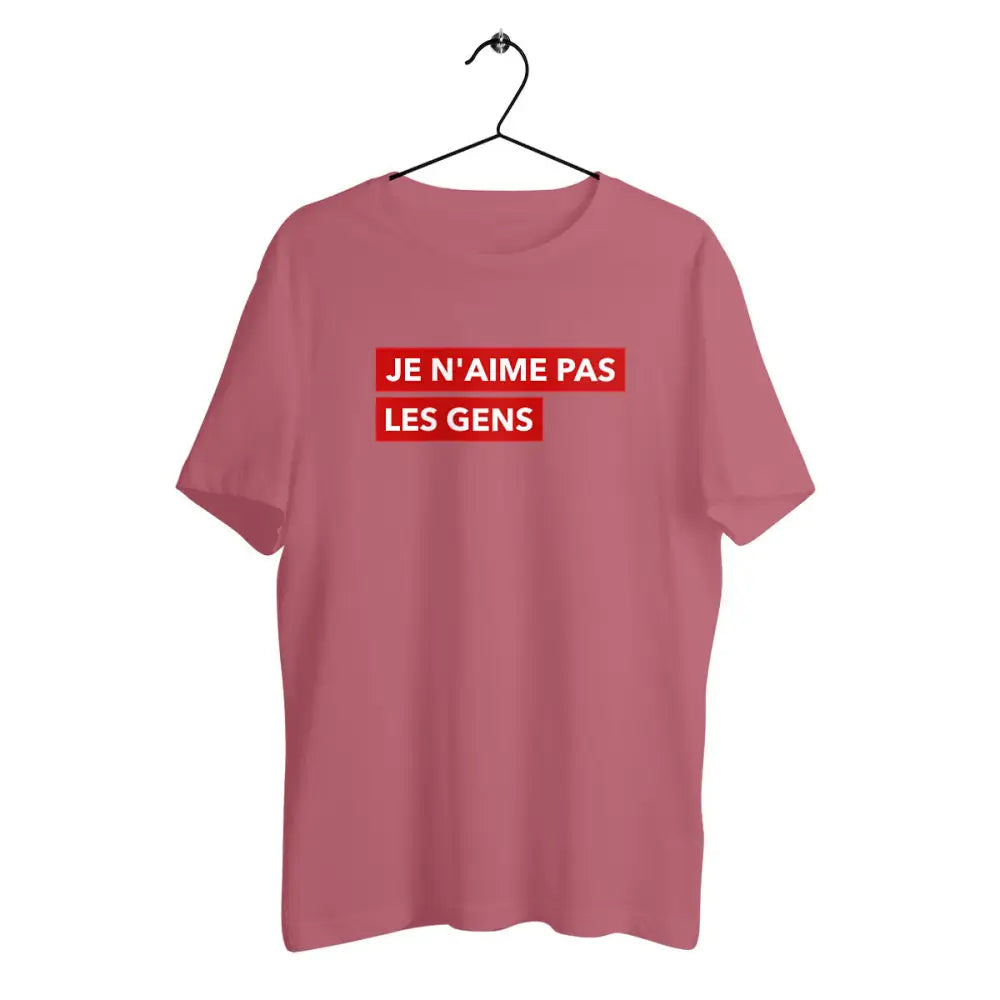 T-shirt homme en coton bio Je n'aime pas les gens