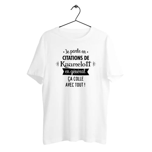 T-shirt homme en coton bio Je parle en citation de Kaamelott