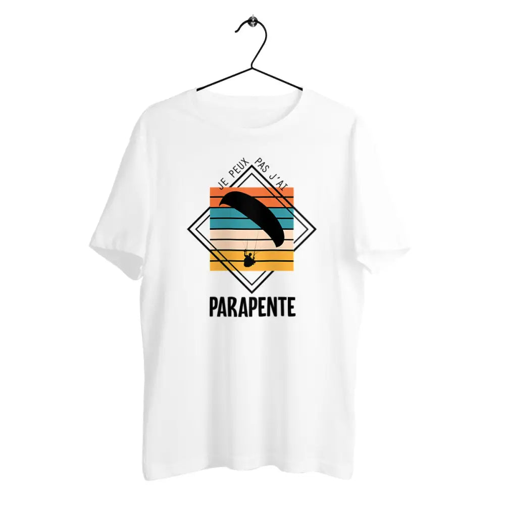 T-shirt homme en coton bio Je peux pas j'ai parapente