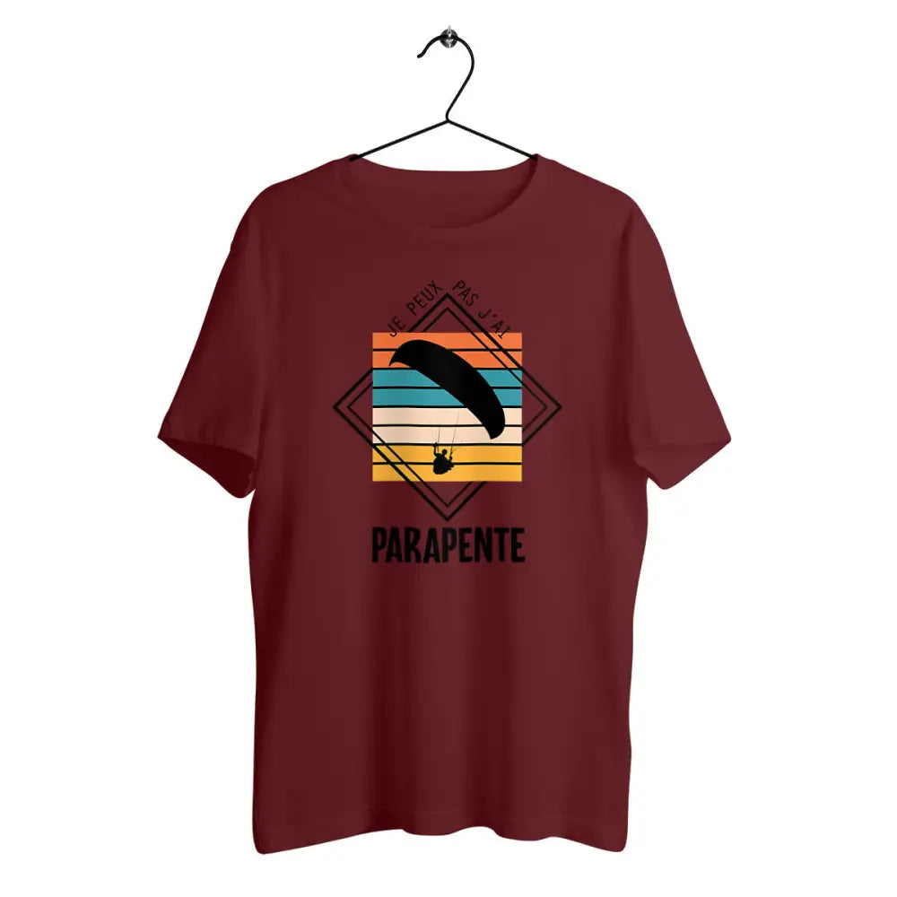 T-shirt homme en coton bio Je peux pas j'ai parapente