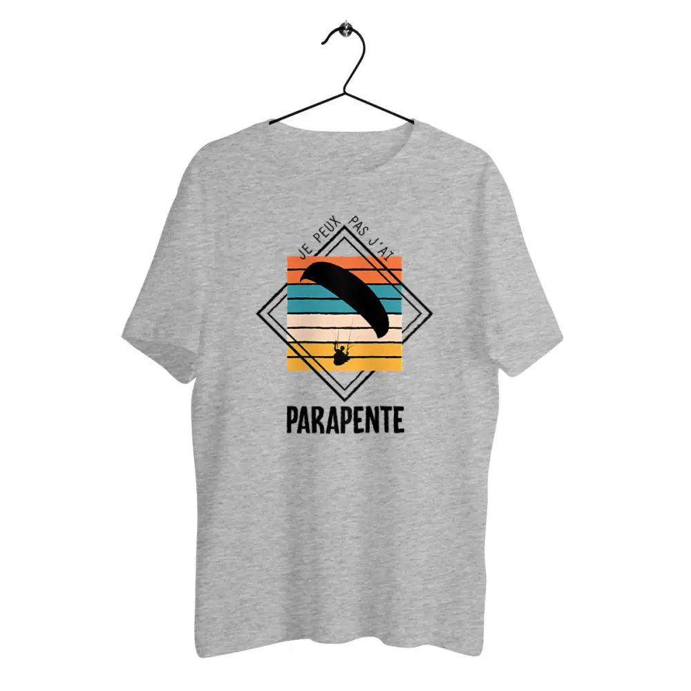 T-shirt homme en coton bio Je peux pas j'ai parapente