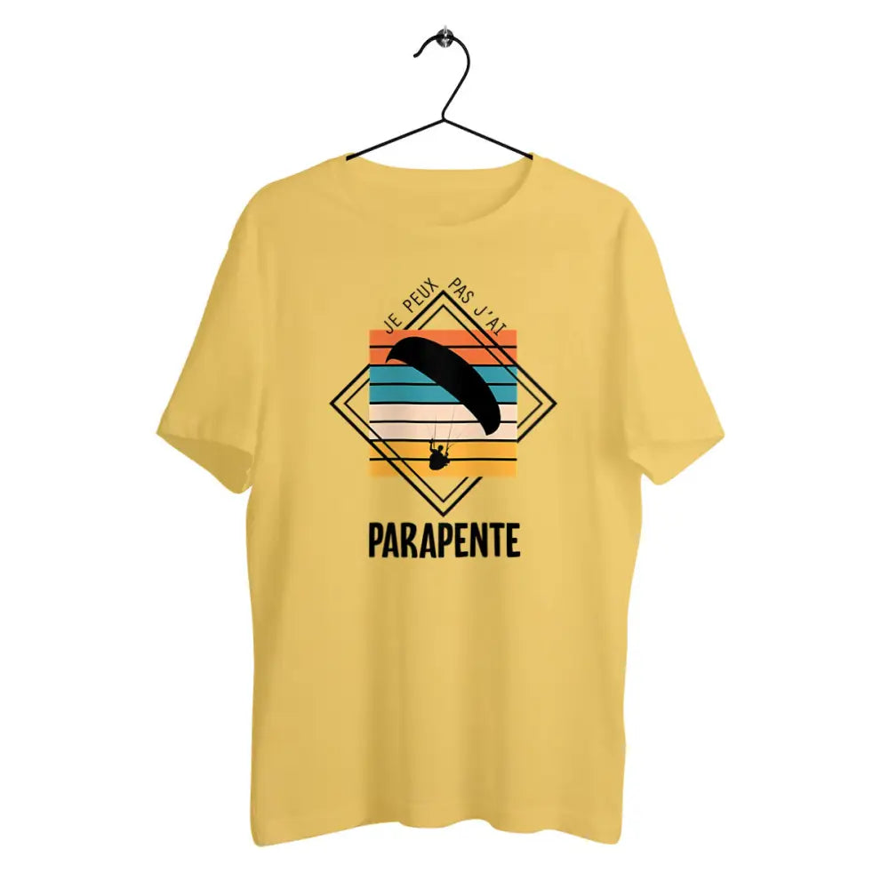 T-shirt homme en coton bio Je peux pas j'ai parapente