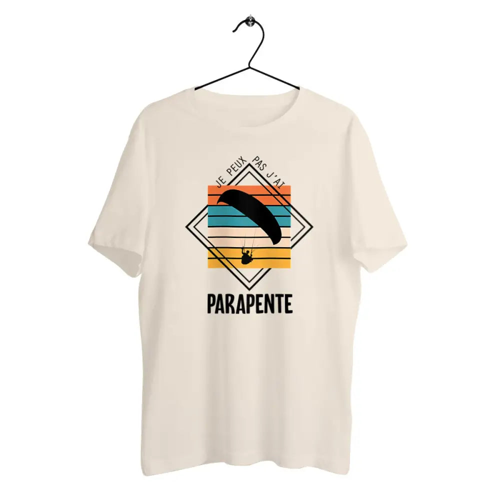 T-shirt homme en coton bio Je peux pas j'ai parapente