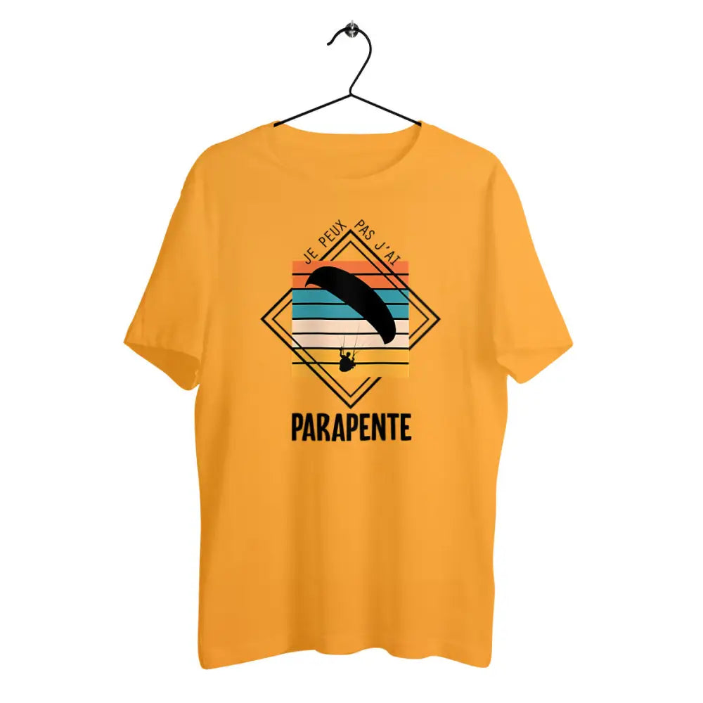 T-shirt homme en coton bio Je peux pas j'ai parapente