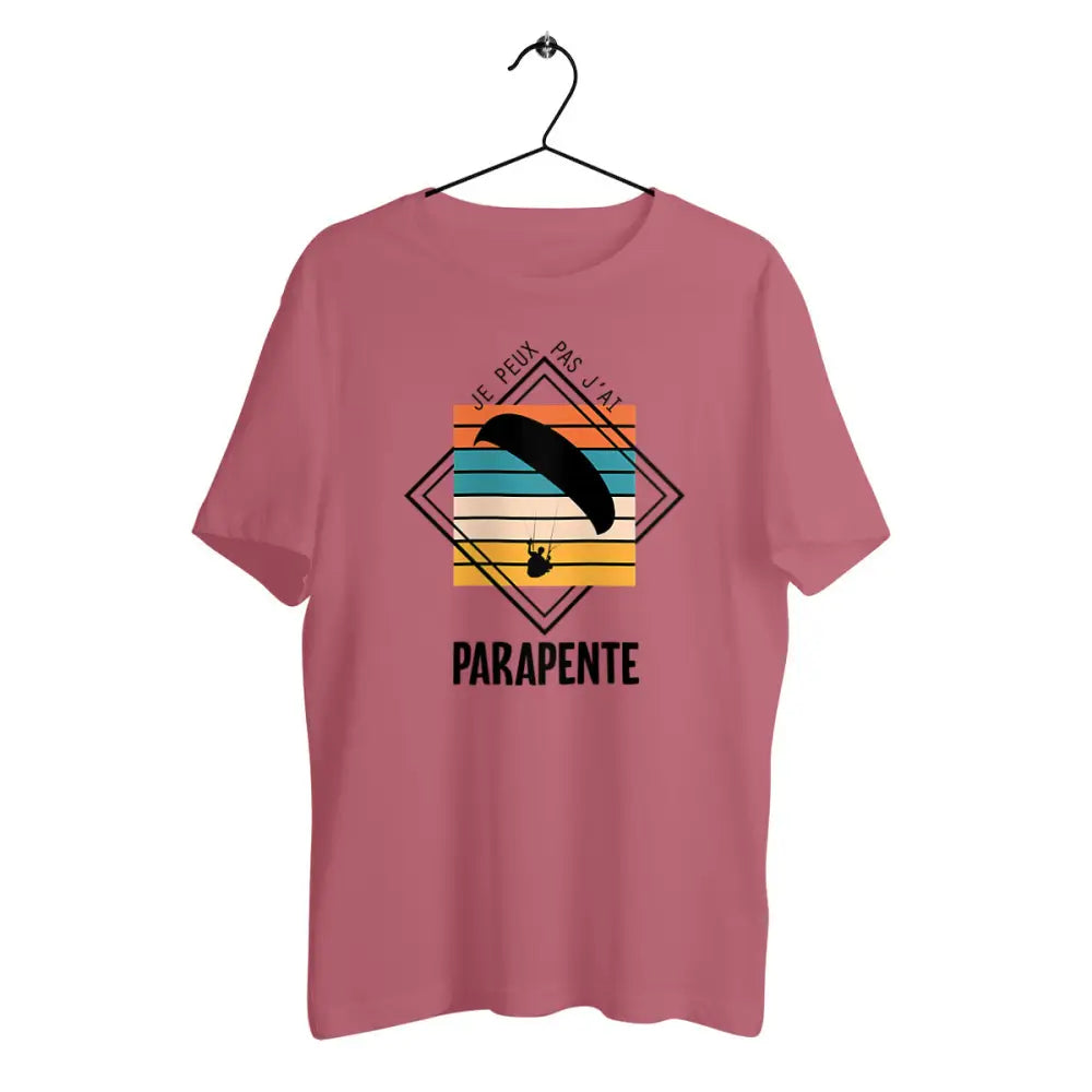 T-shirt homme en coton bio Je peux pas j'ai parapente