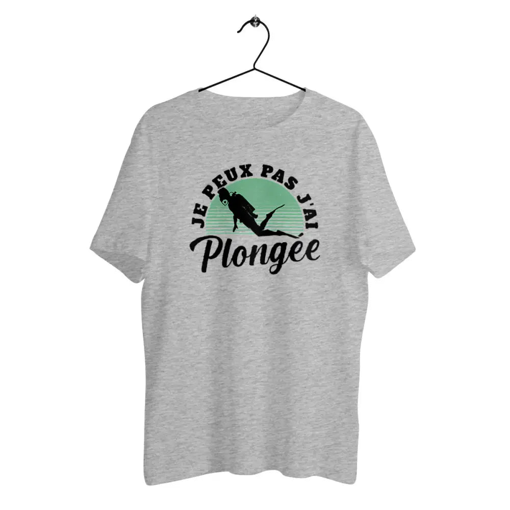 T-shirt homme en coton bio Je peux pas j'ai plongée