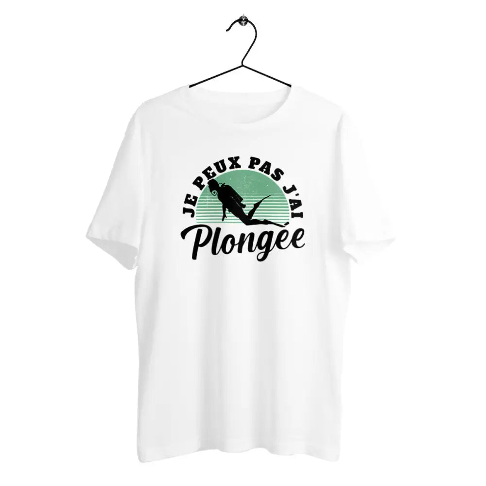 T-shirt homme en coton bio Je peux pas j'ai plongée