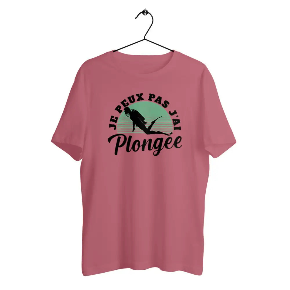 T-shirt homme en coton bio Je peux pas j'ai plongée