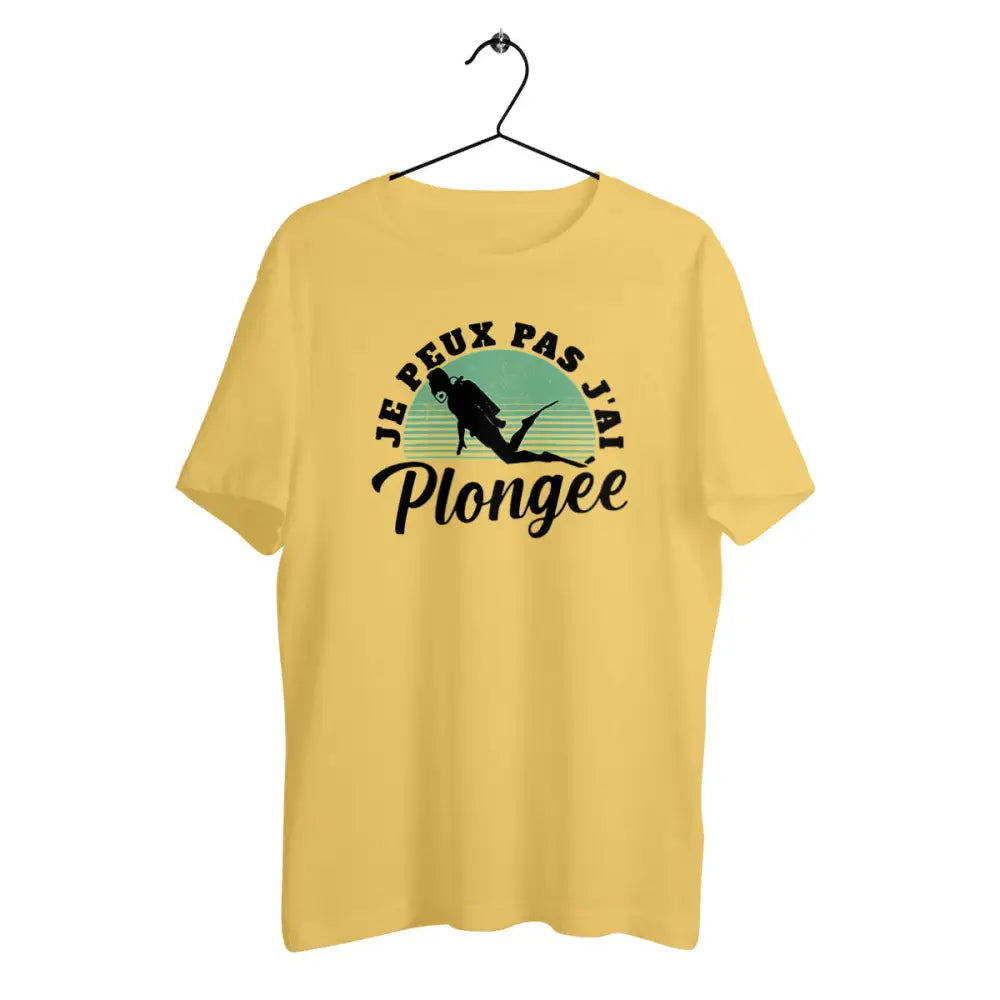 T-shirt homme en coton bio Je peux pas j'ai plongée