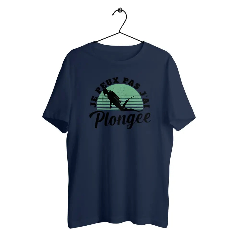 T-shirt homme en coton bio Je peux pas j'ai plongée