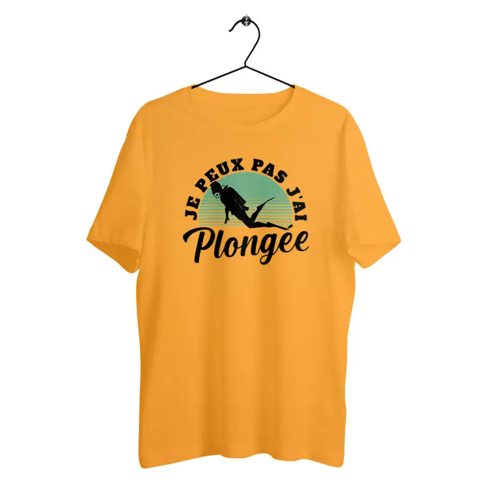 T-shirt homme en coton bio Je peux pas j'ai plongée