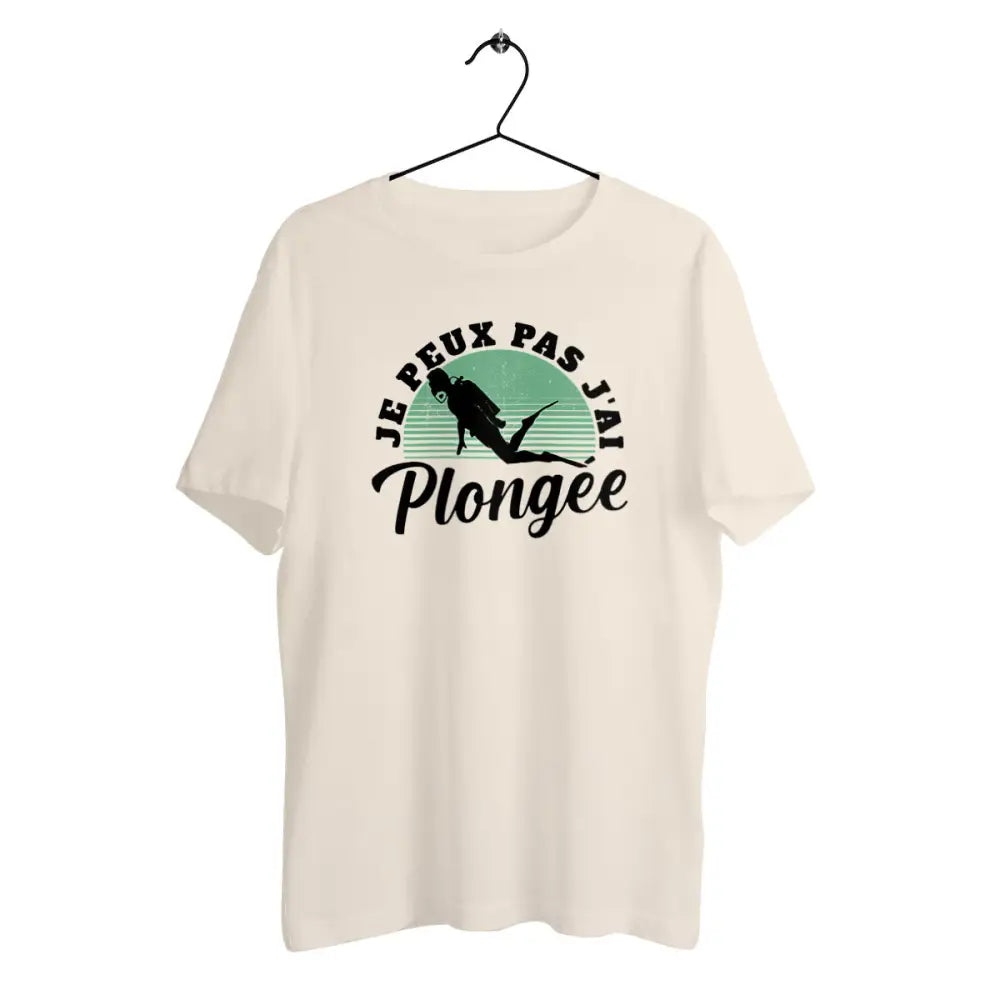 T-shirt homme en coton bio Je peux pas j'ai plongée