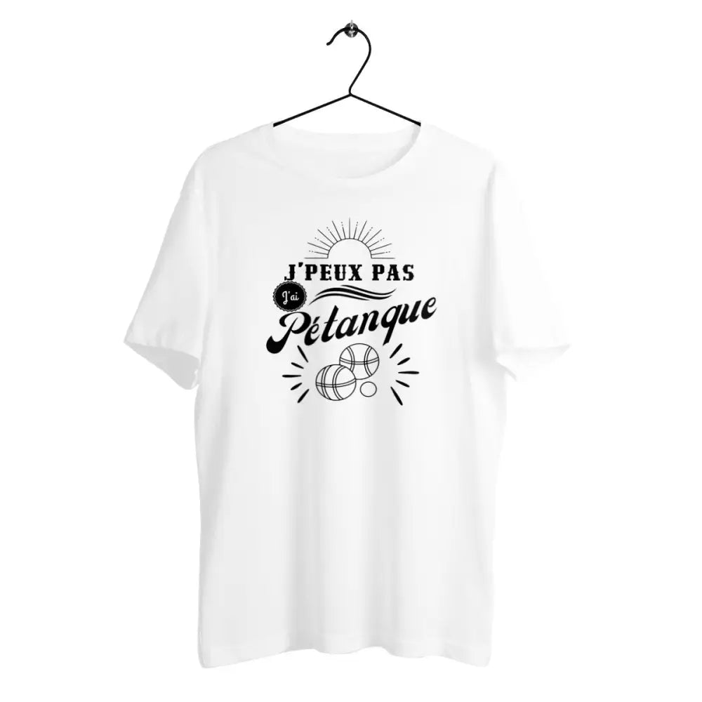 T-shirt homme en coton bio J'peux pas j'ai pétanque
