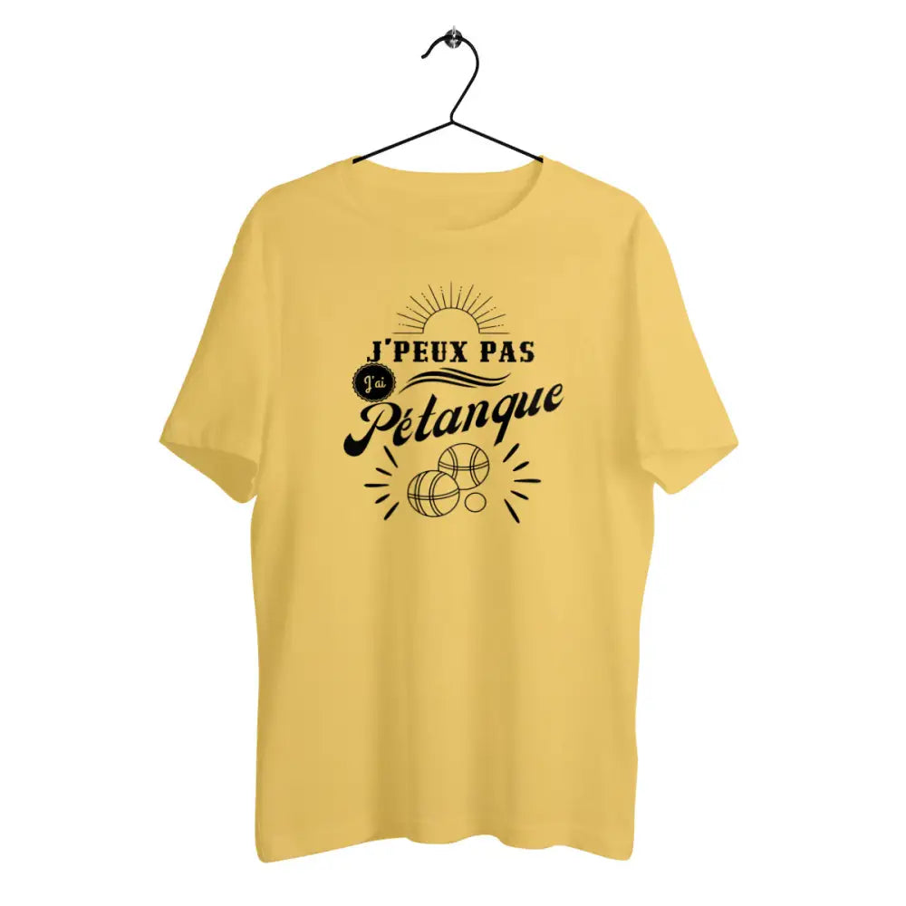 T-shirt homme en coton bio J'peux pas j'ai pétanque